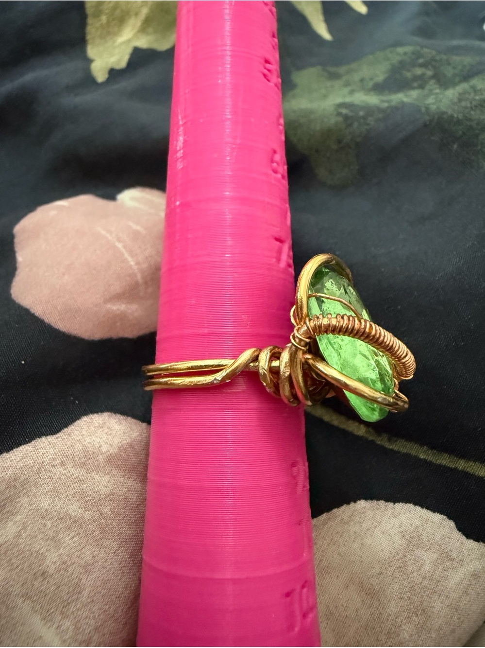 Wire Wrapped Crystal Ring - Picture 5 of 7
